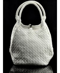 Женская сумка Bottega Veneta Cestino Mini белая