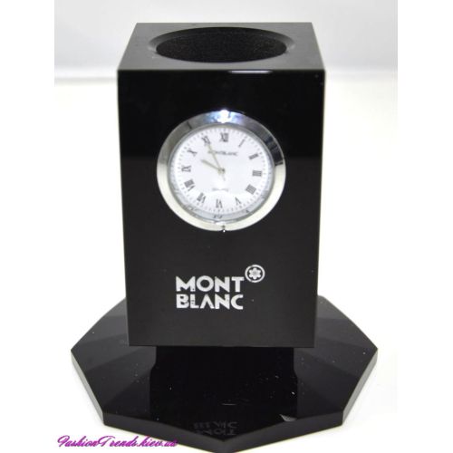 Офисный набор Mont Blanc для ручек с часами черный