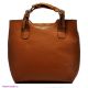 Женская сумка Zara Shopper кожаная рыжая