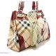 Женская сумка Burberry Corners вишневая с платочком