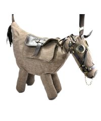 Сумка - лошадка Sad Horse серо-бежевая