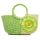 Пляжная плетеная дизайнерская сумочка зеленая