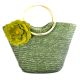 Женская сумка hand-made зеленая с чайной розой