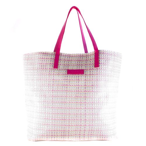 Плетеная пляжная сумка Valex розовая