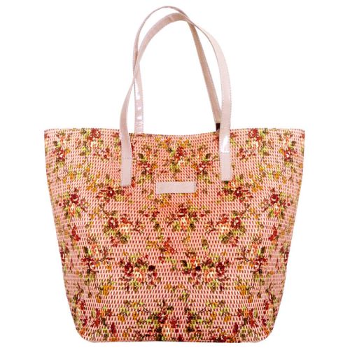 Плетеная пляжная сумка Valex корзинка розовая