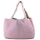 Женская сумка Bottega Veneta Cabat розовая двухсторонняя