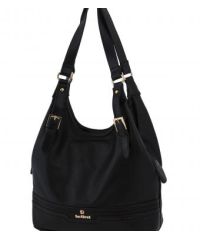 Женская сумка B1 T20111B мешок черная