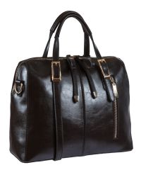 Женская сумка B1 A1252-2 кожаная шоколадная 