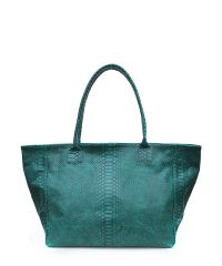 Женская кожаная сумка poolparty-desire-green-snake зеленая