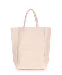 Женская кожаная сумка poolparty-bigsoho-beige бежевая