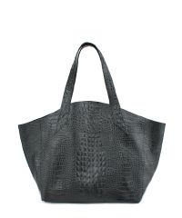 Женская кожаная сумка poolparty-fiore-crocodile-black черная