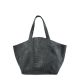 Женская кожаная сумка poolparty-fiore-crocodile-black черная