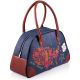 Женская сумка Alba Soboni А 130881 саквояж синяя с рыжим