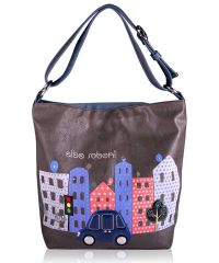 Женская сумка Alba Soboni А 130863 мешок серая с синим