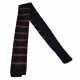Вязаный галстук синий с коричневым