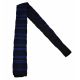 Вязаный галстук черный с синим
