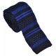Вязаный галстук черный с синим