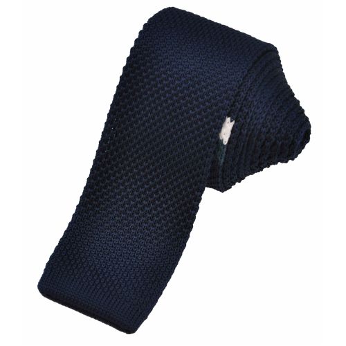 Вязаный галстук черный