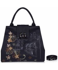 Женская сумка Alba Soboni 141333 черная с вышивкой