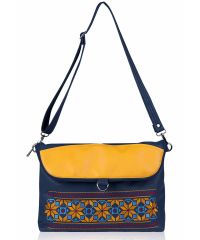 Женская сумка Alba Soboni 141540 синяя с желтым