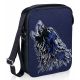 Женская сумка Alba Soboni А 141458 с волком сине-черная