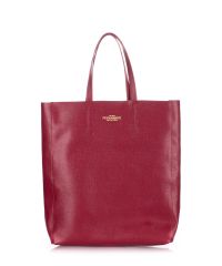 Женская кожаная сумка Poolparty city-safyan-scarlet вишневая