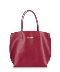 Женская кожаная сумка Poolparty pearl-scarlet вишневая