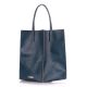 Женская кожаная сумка Poolparty milan-ranch-blue синяя