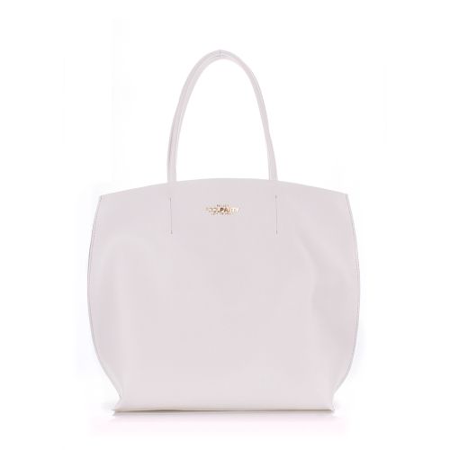 Женская кожаная сумка Poolparty pearl-white белая