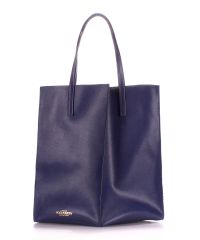 Женская кожаная сумка Poolparty milan-safyan-blue синяя