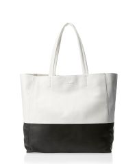 Женская сумка poolparty-devine-white-black кожаная белая с черным