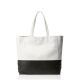 Женская сумка poolparty-devine-white-black кожаная белая с черным