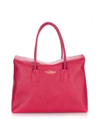 Женская кожаная сумка Poolparty sense-safyan-scarlet красная