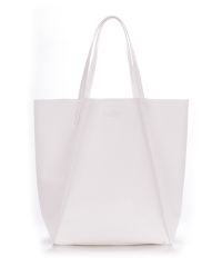 Женская кожаная сумка Poolparty edge-white белая