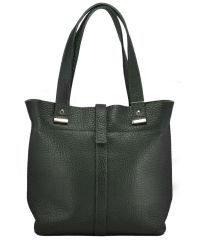 Женская кожаная сумка Лора зеленая