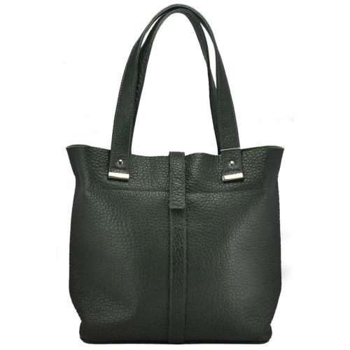 Женская кожаная сумка Лора зеленая