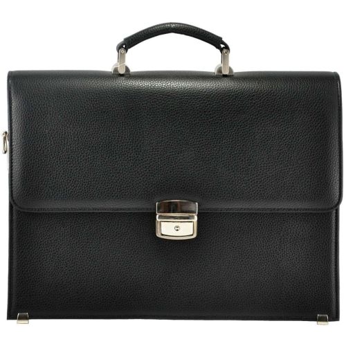 Мужской портфель М48 кожаный черный