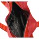 Женская кожаная сумка с карманами Crocodile ярко красная