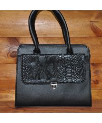 Каркасная женская сумка черная