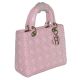 Модная женская сумка Midi Lady Dior Cannage Bag розовая