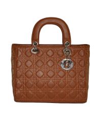 Женская сумка Lady Dior Cannage Bag рыжая