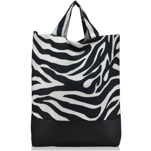 Женская сумка зебра черная