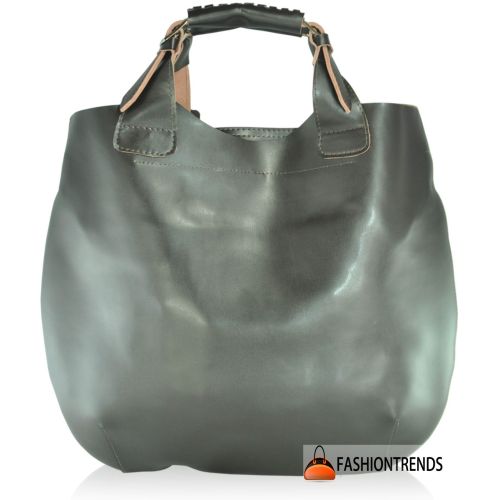 Женская кожаная сумка FIDELITTI Zara Tote bag коричневая