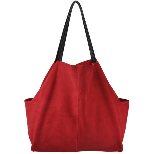 Женская замшевая сумка 8 красная