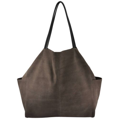 Женская замшевая сумка 8 коричневая