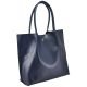 Женская кожаная сумка 828 темно-синяя