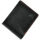 Мужской кошелек кожаный Grande Pelle 50511060 на магните черный с красным