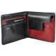 Мужской кошелек кожаный Grande Pelle 50511060 на магните черный с красным