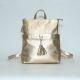 Кожаный рюкзак-сумка Альфано золотой
