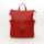Кожаный рюкзак-сумка Альфано красный
